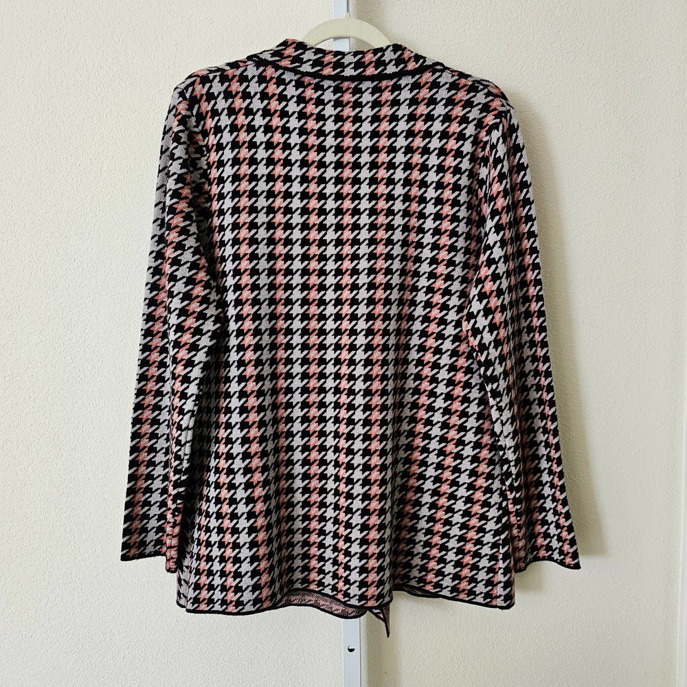 JOIE Women's Double Breasted Houndstooth Multicolored Button Blazer Sz L - Picture 3 of 13